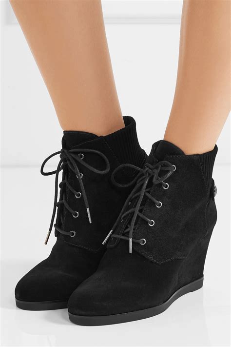 michael kors womens wedge boots|michael kors suede wedge boots.